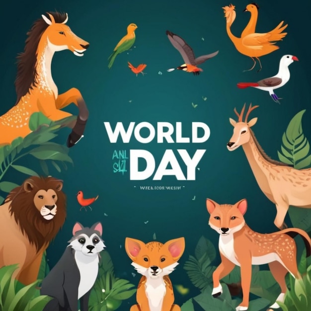 Celebra el Día Mundial de los Animales con fondos de vectores libres