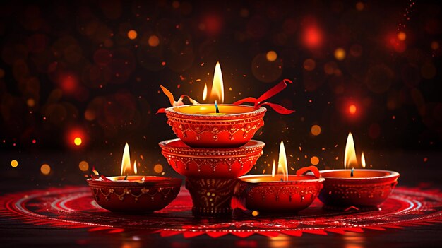 Se celebra un festival de diwali en la india