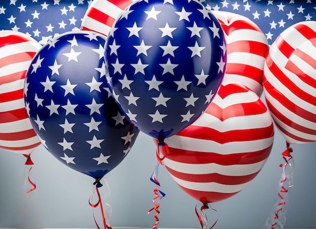 Celebração 4 de julho com balões