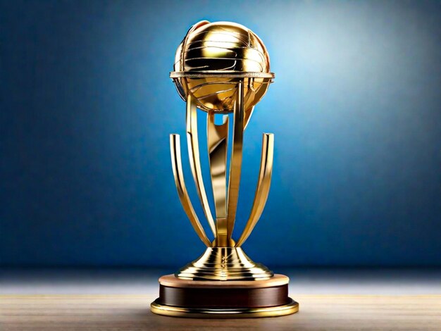 Celebração da Copa do Mundo de críquete ganhando o troféu com a bola