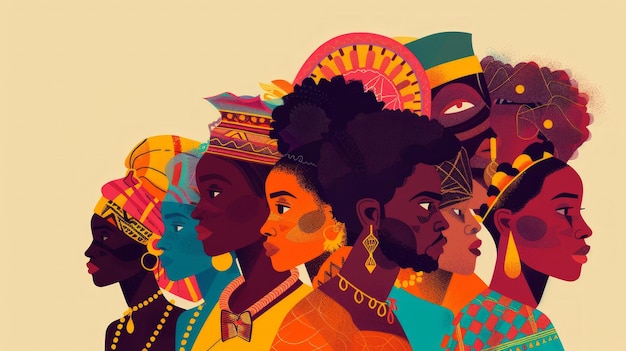 Foto celebração da cultura africana para o mês da história negra inteligência artificial generativa