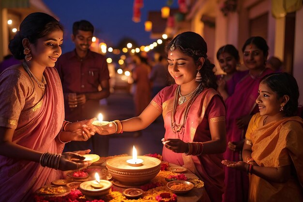 Foto celebração de diwali