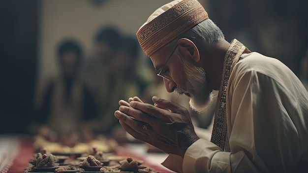 Foto celebração de eid aladha, o momento do abate sacrificial de animais feliz