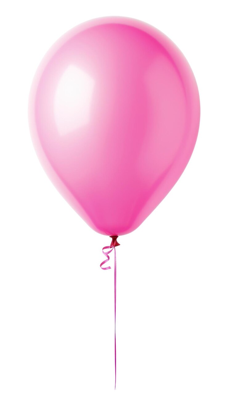 Foto celebração do aniversário de png com balão rosa e fundo branco