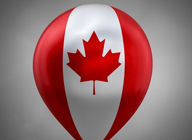 Foto celebração do dia do canadá com conceito de logotipo de balão