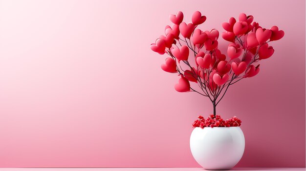 Celebração do Dia dos Namorados Amor e felicidade em belos momentos de casal Red Generative Ai
