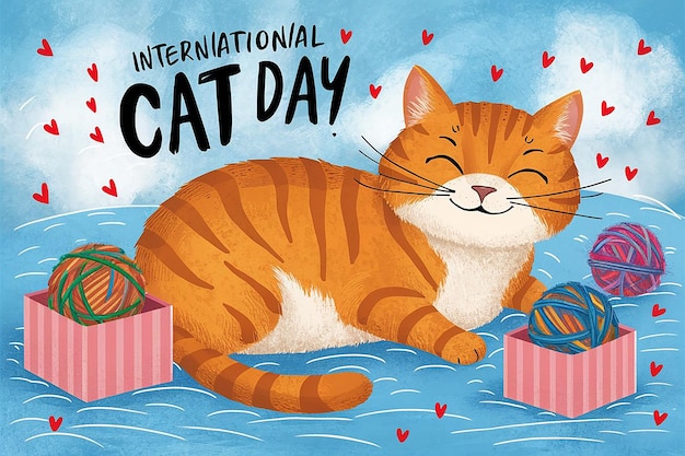 Foto celebração do dia nacional do gato