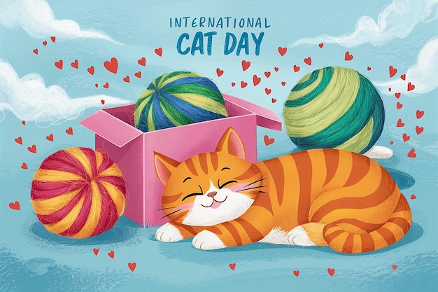 Foto celebração do dia nacional do gato