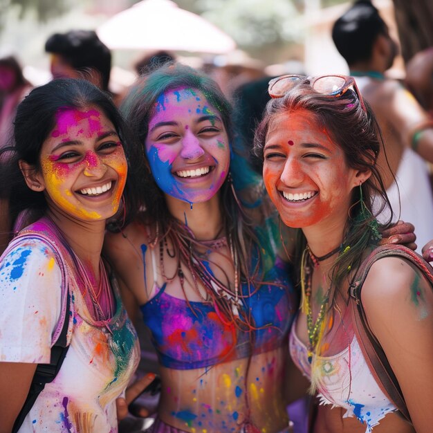 Celebração do Festival Holi