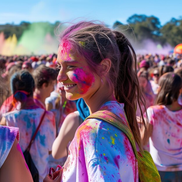 Celebração do Festival Holi