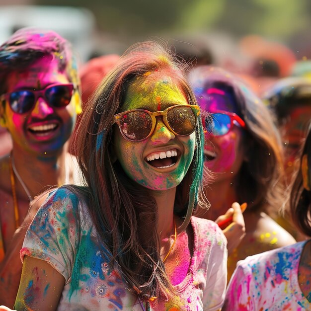 Celebração do Festival Holi