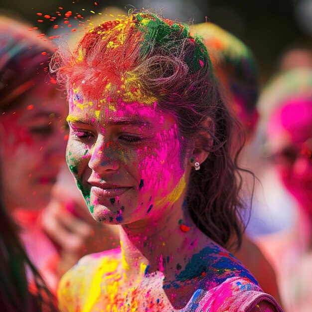 Celebração do Festival Holi