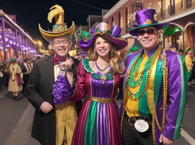 Foto celebração do mardi gras em nova orleães