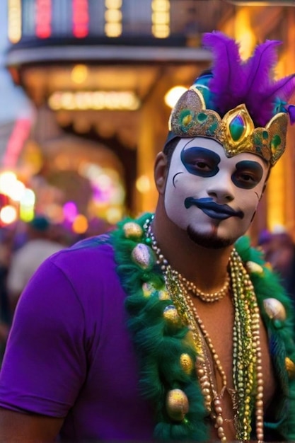 Foto celebração do mardi gras em nova orleães