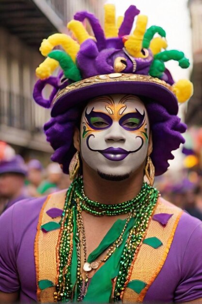 Foto celebração do mardi gras em nova orleães