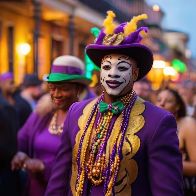 Celebração gratuita do Mardi Gras em Nova Orleães