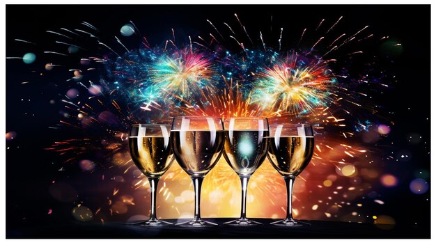 Celebração Vector Vinho espumante Festa Fitas de ouro champanhe