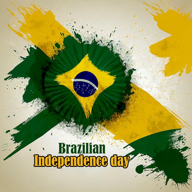 Foto celebração vibrante do dia da independência do brasil com bandeiras e festividades