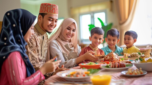 Celebração vibrante do Ramadão e do Eid Ul Fitr Foto de alegria festiva