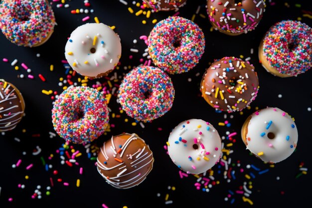 La celebración del Año Nuevo se destaca por un delicioso postre cubierto de salpicaduras de arco iris