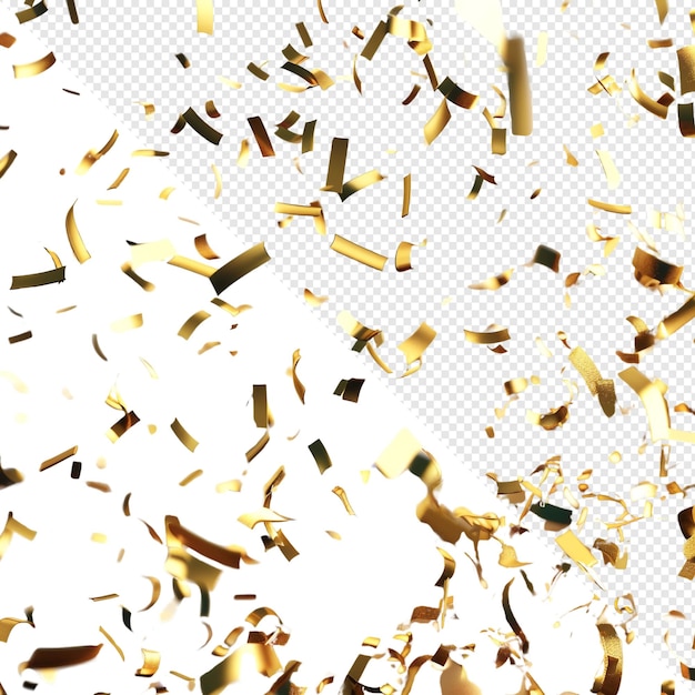 Celebración del confeti dorado