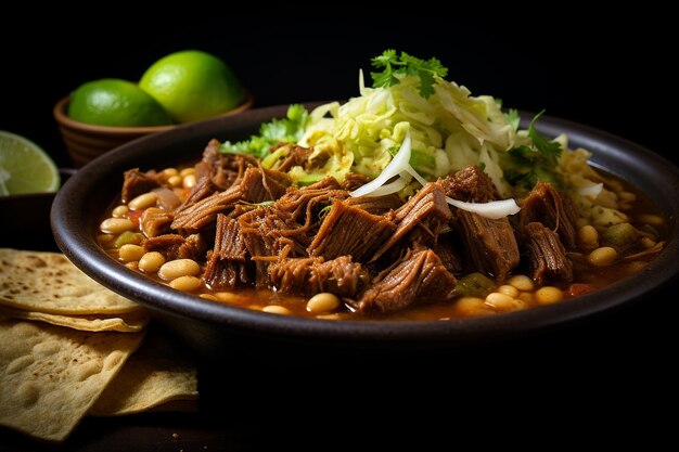 Foto una celebración culinaria de pozole