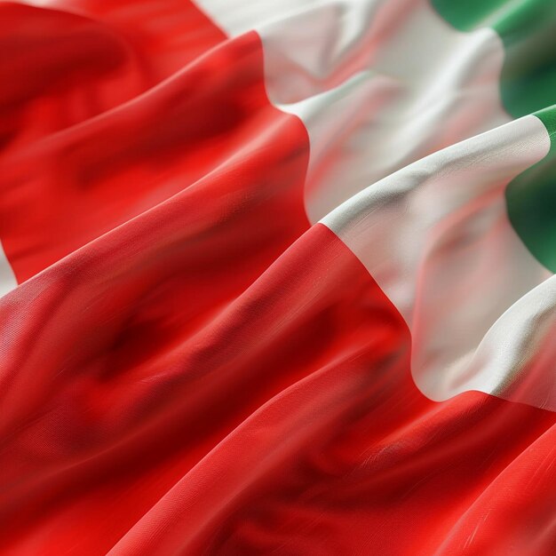 Celebración del Día de la Bandera Nacional Bandera italiana ondeando en el viento