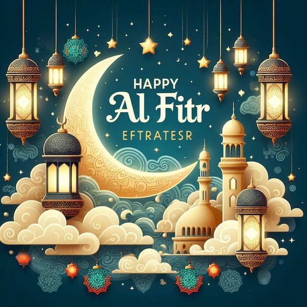 Foto celebración del día de eid al-fitr