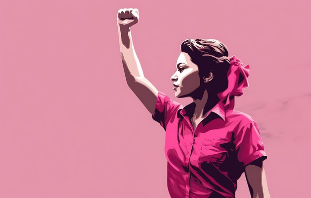 Foto celebración del día internacional de la mujer empoderando a las mujeres en todo el mundo ilustración gráfica vectorial
