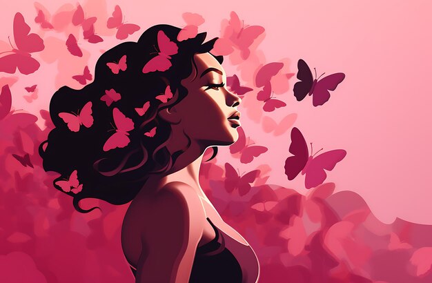 Celebración del Día Internacional de la Mujer Empoderando a las mujeres en todo el mundo Ilustración gráfica vectorial