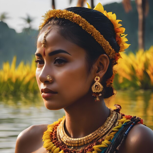 La celebración del día Nyepi del silencio en el fondo