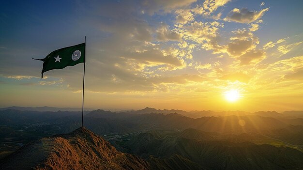 Foto la celebración del día de pakistán es una imagen hermosa