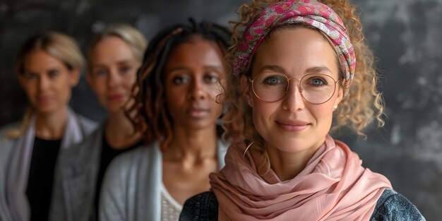 Celebración diversa del empoderamiento de las mujeres a nivel mundial en el Día Internacional de la Mujer 2024 Concept Empoderamiento global de las mujeres Diversas celebraciones Día Internacional de las Mujeres 2024 Igualdad de género