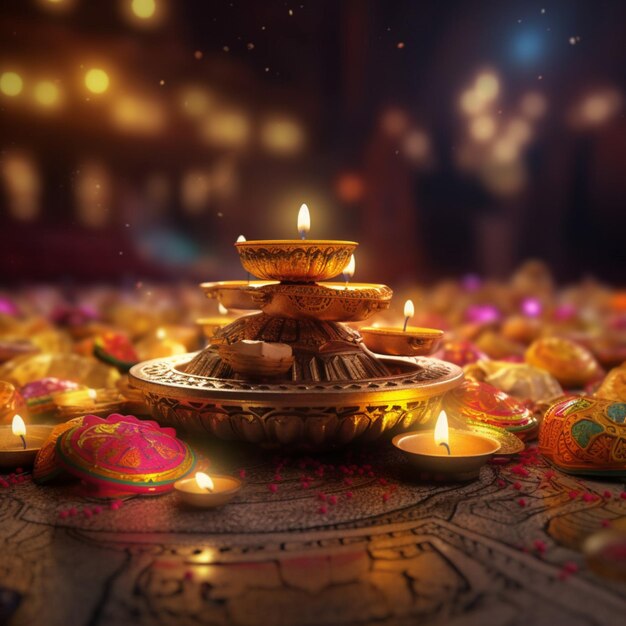 Celebración de Diwali alta calidad 4k ultra hd hdr