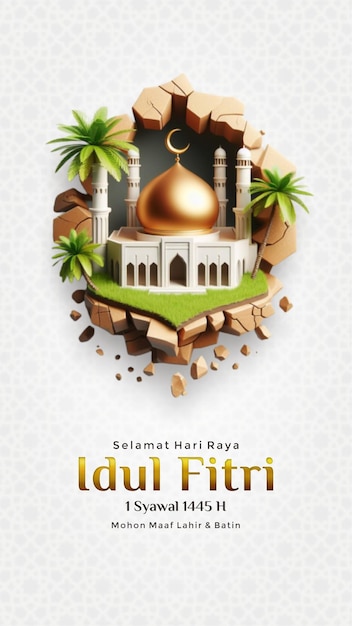 Celebración del Eid al fitr en las publicaciones de las historias de Instagram