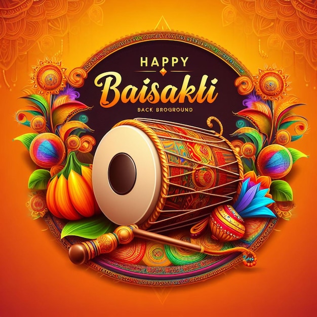 Celebración de feliz Baisakhi para el vector de publicaciones en las redes sociales