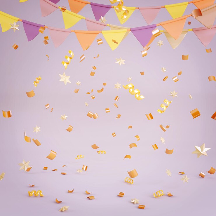 Celebración de fiestas con confeti