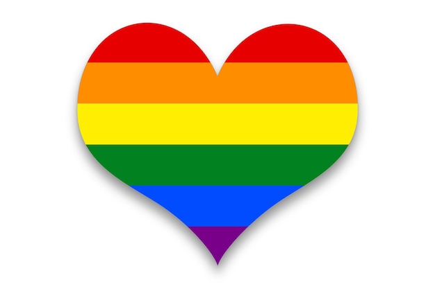 Celebración del mes del orgullo gay con los colores de la bandera