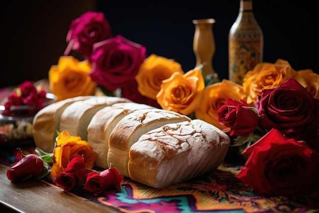 Celebración mexicana pan de muerte