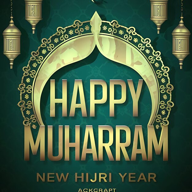 Foto celebración musulmana el año nuevo islámico muharram ilustración