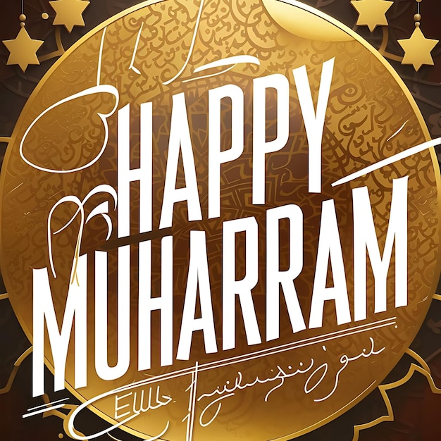Celebración musulmana El año nuevo islámico Muharram Ilustración