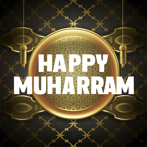 Foto celebración musulmana feliz año nuevo islámico ilustración de muharram