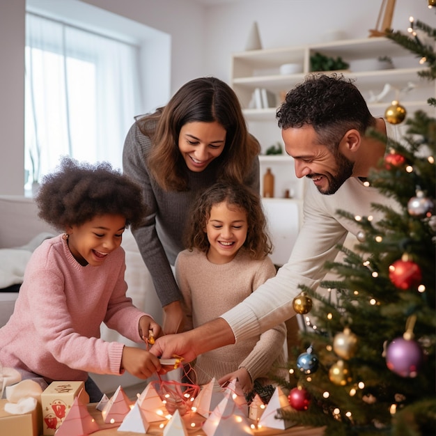 Una celebración navideña en familia