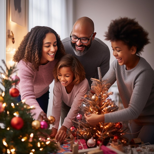 Una celebración navideña en familia