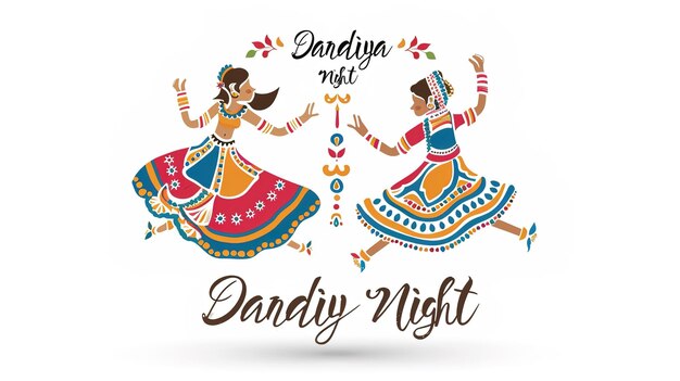 Celebración de la noche de Dandiya en el navratri