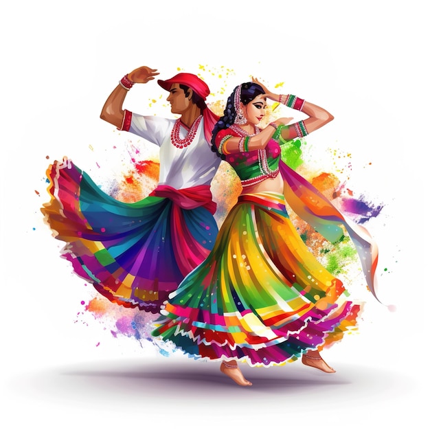 Celebración de la noche de dandiya en navratri