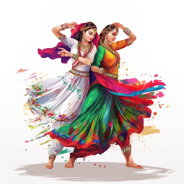 Celebración de la noche de dandiya en navratri