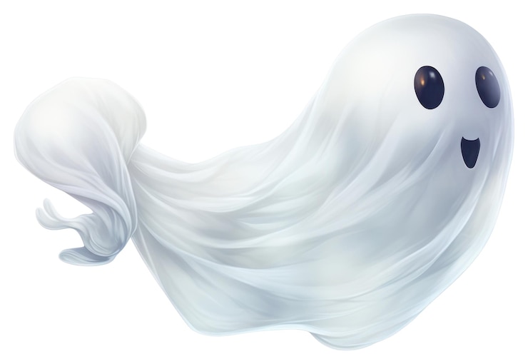 Foto celebración de la representación blanca del globo fantasma espeluznante de png