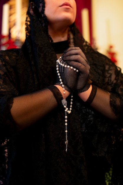 Foto celebración de la semana santa en américa del sur