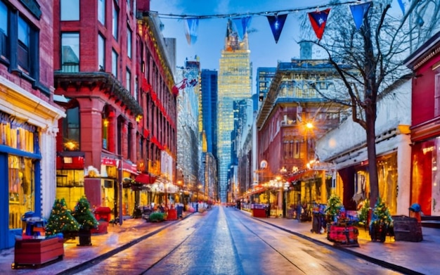 Foto celebraciones de navidad en la ciudad de nueva york fiesta de navidad